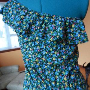 Cheryl Creations One-Shoulder Floral Romper